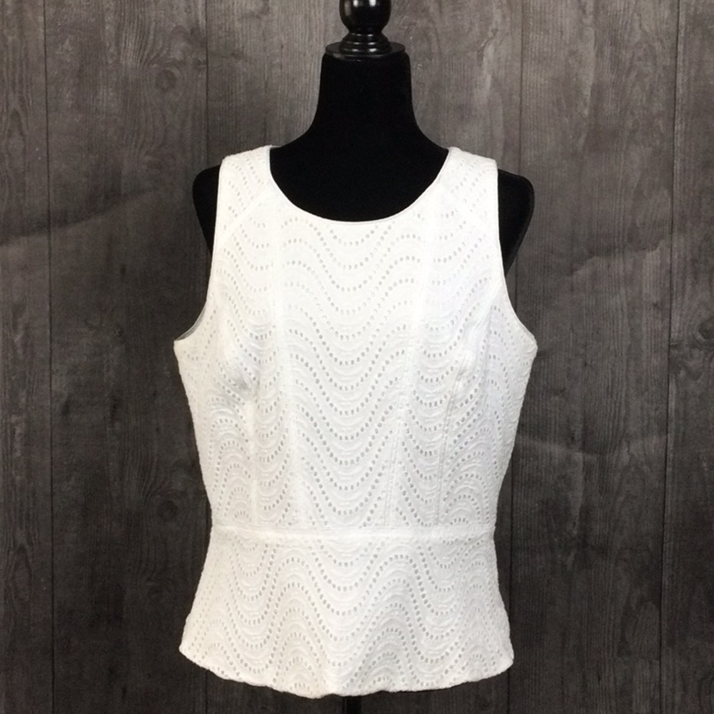 White House Black Market Women’s Plus Eyelet Top